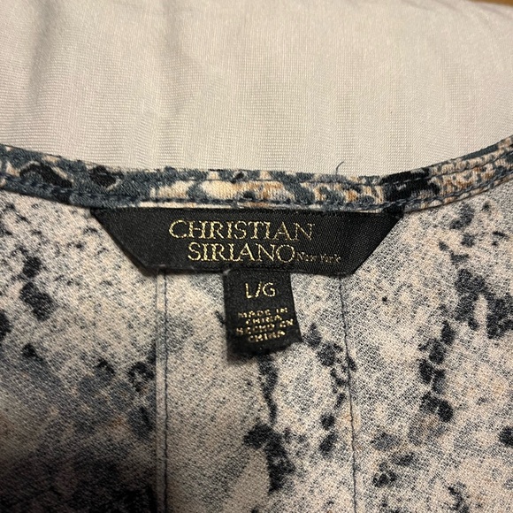 Christian Sirlano New York sz Large blue/gray snake print Dress. - Picture 3 of 6